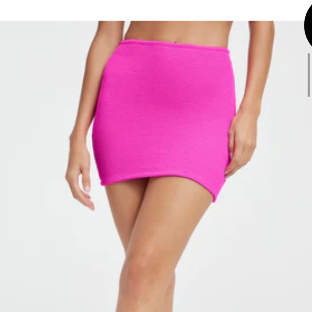 Good American Always Fits Better Band Top and Mini Skirt Pink 3/4 L/XL - Picture 2 of 5